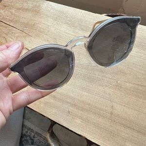 KREWE COLLINS Black and Clear Women's Sunglasses